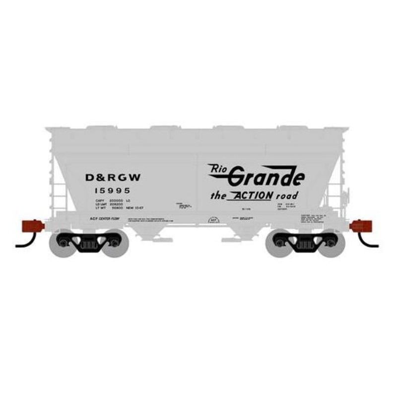 Athearn RTR 1684 HO Scale ACF 2970 Covered Hopper Rio Grande DRGW 15995
