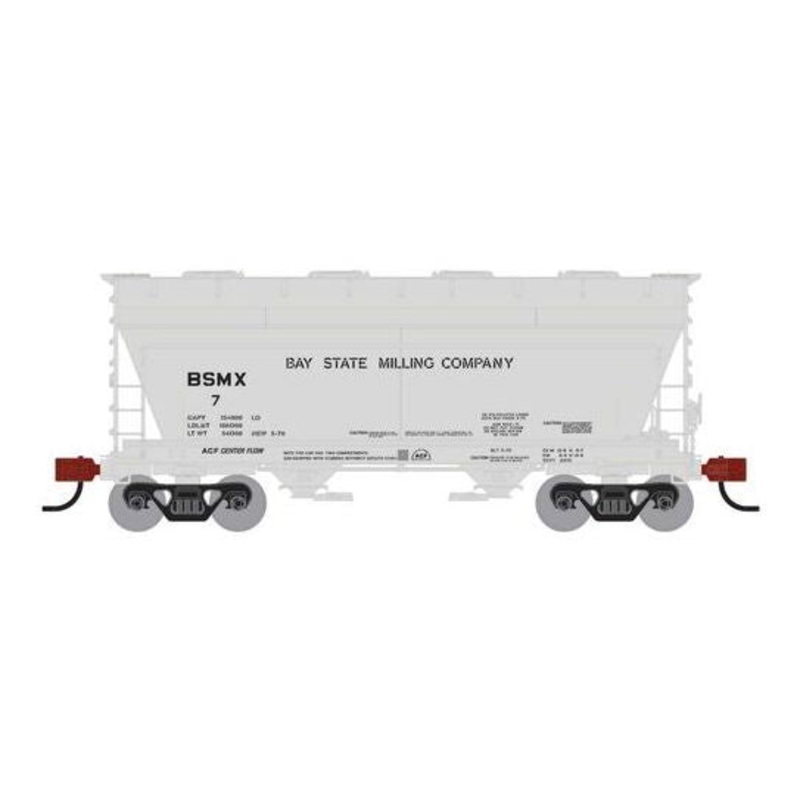 Athearn RTR 1692 HO Scale ACF 2970 Covered Hopper Bay State Milling BSMX 7