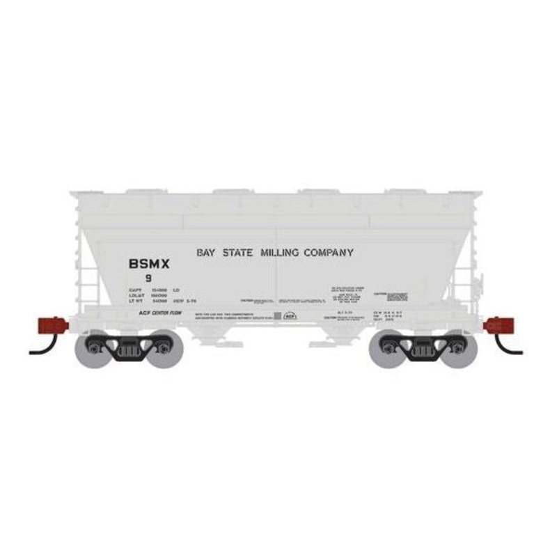 Athearn RTR 1693 HO Scale ACF 2970 Covered Hopper Bay State Milling BSMX 9