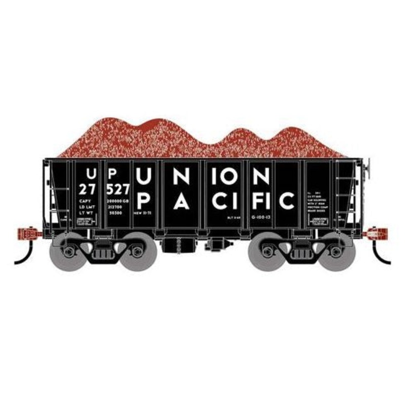 Athearn RTR 1698 HO Scale 26' Ore Car Low Side w/Load Union Pacific UP 27527