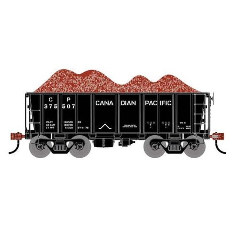 Athearn RTR 1701 HO Scale 26' Ore Car Low Side w/Load Canadian Pacific CP 375507