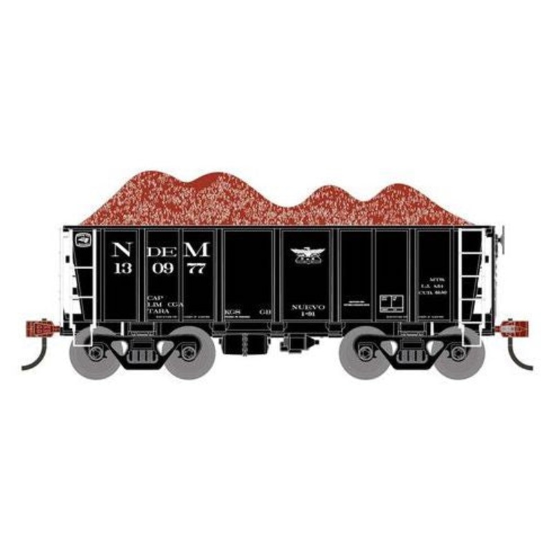 Athearn RTR 1707 HO Scale 26' Ore Car Low Side w/Load Nacionales de Mexico NdeM 130977