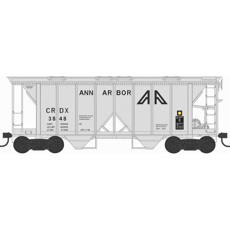 Bowser 43244 HO Scale H34 Covered Hopper Ann Arbor AA CRDX 3818