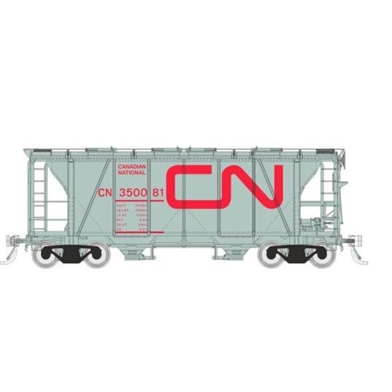 Rapido Trains 149009A HO Scale Enterprise Covered Hopper Canadian National CN Red Noodle # Varies