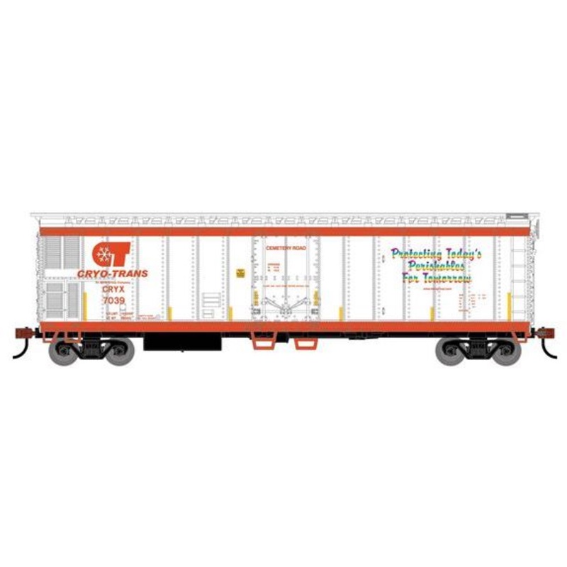 Roundhouse 1440 HO Scale 50' Mechanical Reefer Cryo-Trans CRYX Cemetery Road 7039