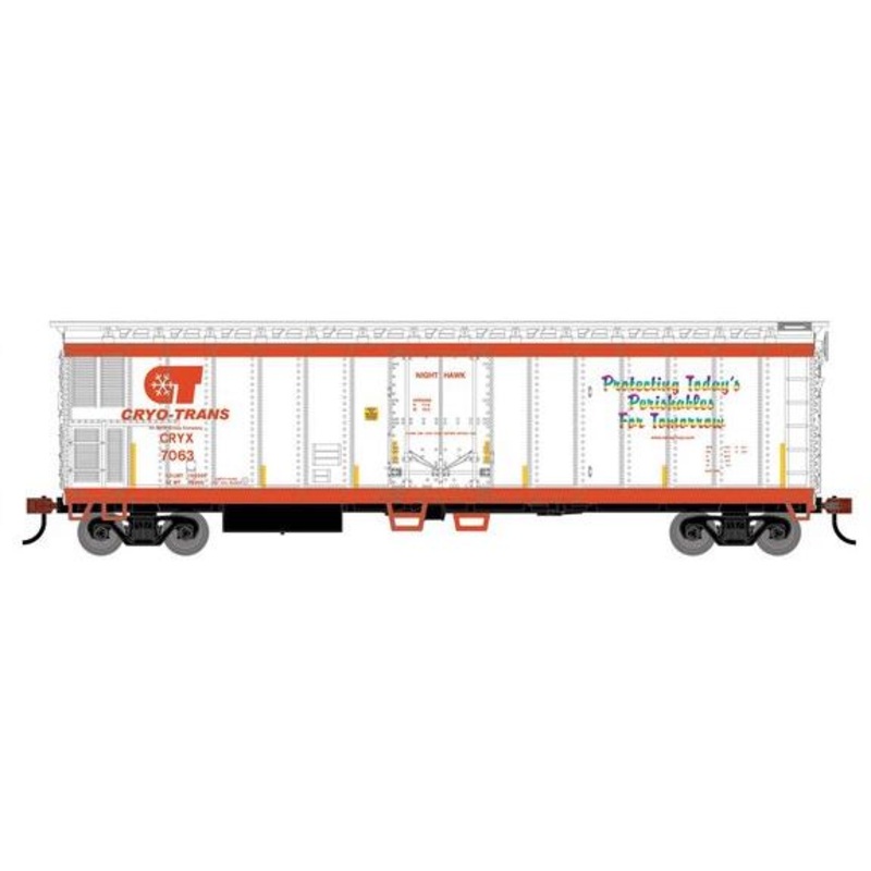 Roundhouse 1441 HO Scale 50' Mechanical Reefer Cryo-Trans CRYX Night Hawk 7063