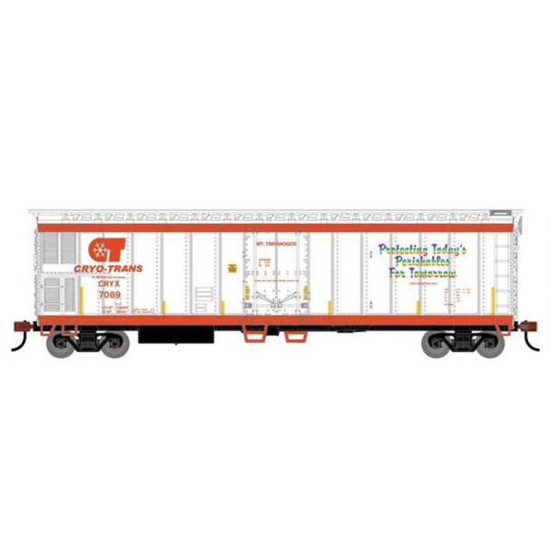 Roundhouse 1442 HO Scale 50' Mechanical Reefer Cryo-Trans CRYX Mt. Timpanogos 7089