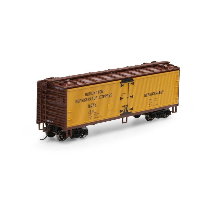 Roundhouse 98489 HO Scale 40' Wood Reefer Burlington BREX 75111