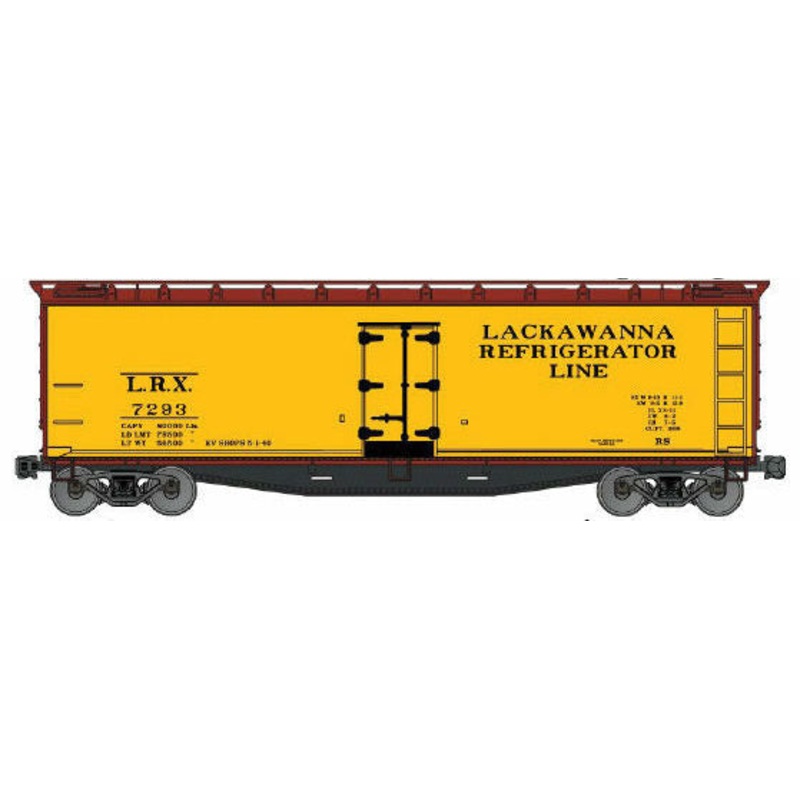 Accurail 4850 HO Scale 40' Wood Reefer Kit 3 Pack Lackawana LRX - NOS