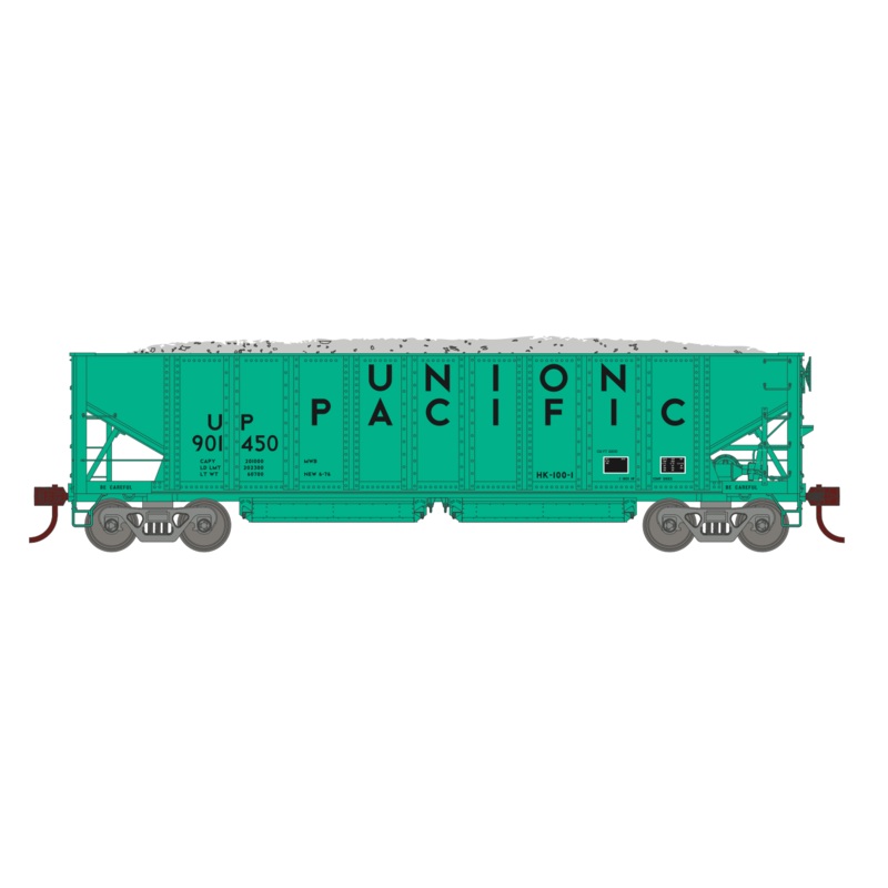 Athearn 7649 HO Scale 40' Ballast Hopper Union Pacific UP 4 Pack #1