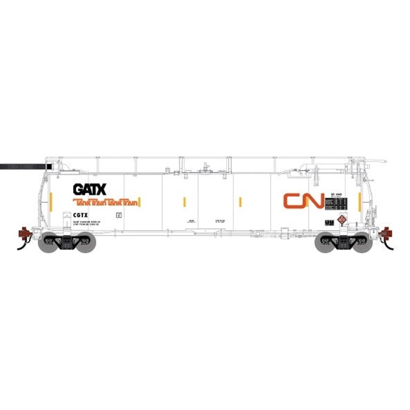Athearn Genesis G1318 HO Scale 23K TankTrain Intermediate Canadian National CGTX Unnumbered