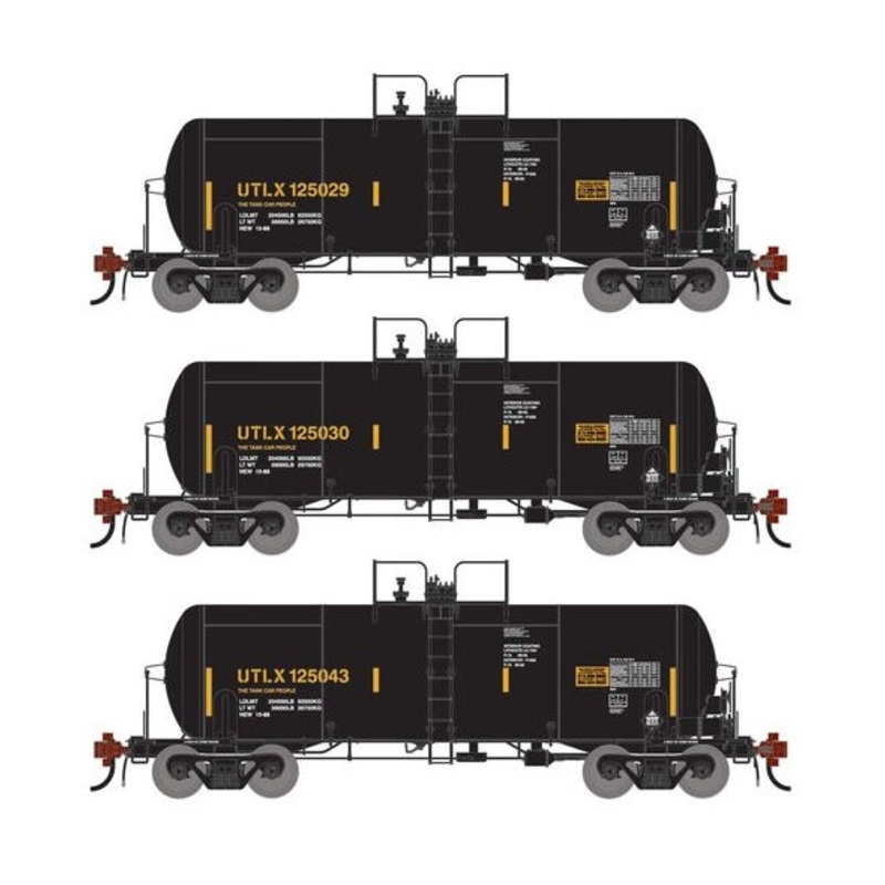 Athearn Genesis G1425 HO Scale 13K Gallon Acid Tank Car Union UTLX 3-Pack