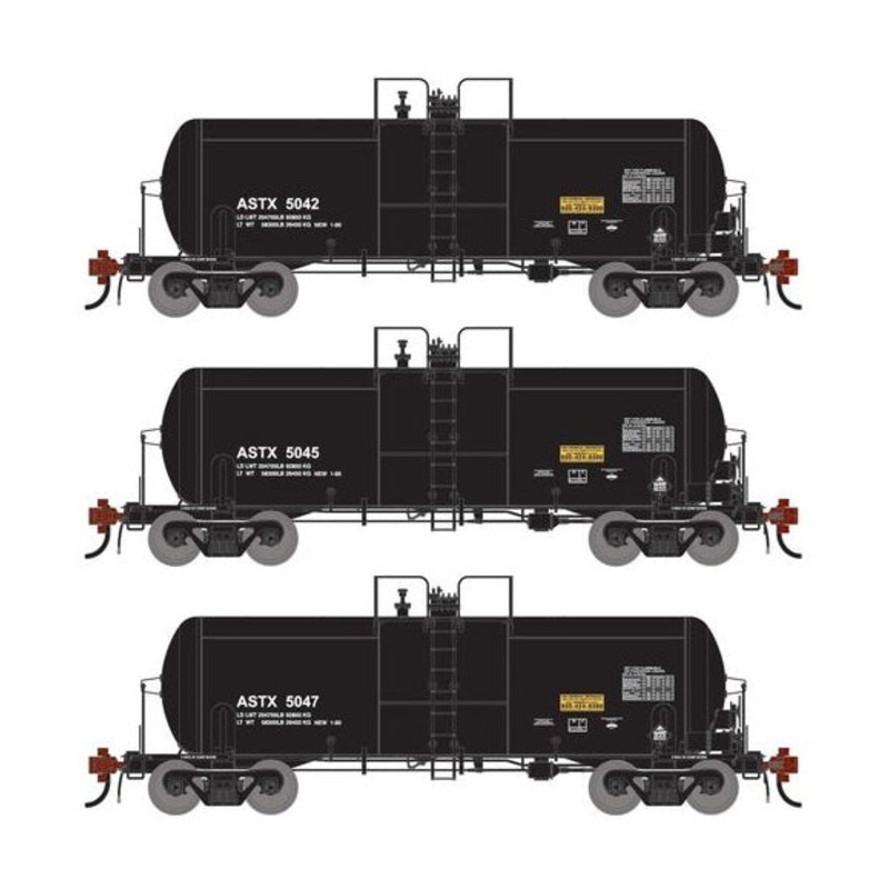 Athearn Genesis G1441 HO Scale 13K Gallon Acid Tank Car Asarco ASTX 3-Pack