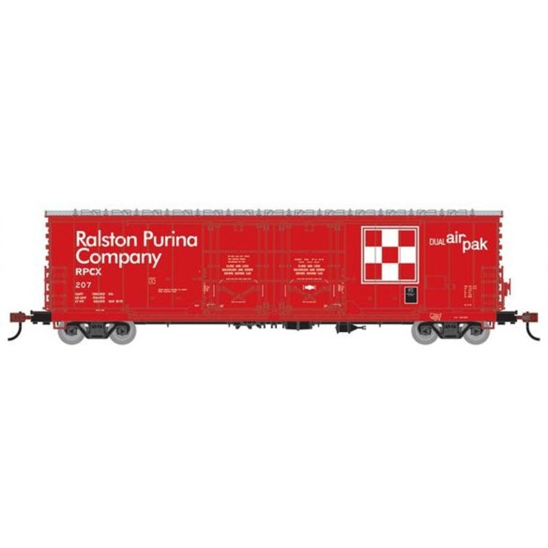 Athearn RTR 1846 HO Scale 50' Evans Double Door Boxcar Ralston Purina RPCX 207