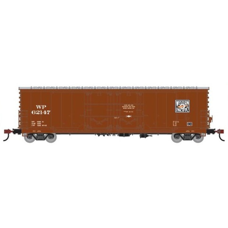 Athearn RTR 1848 HO Scale 50' Evans Double Door Boxcar Western Pacific WP 62147