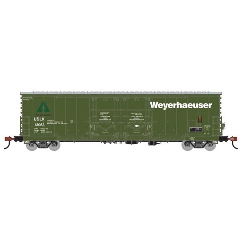 Athearn RTR 1853 HO Scale 50' Evans Double Door Boxcar Weyerhaeuser USLX 13063