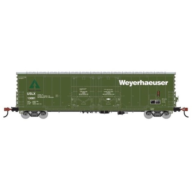 Athearn RTR 1855 HO Scale 50' Evans Double Door Boxcar Weyerhaeuser USLX 13081
