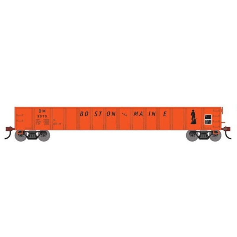 Athearn RTR 1868 HO Scale 52' Mill Gondola Boston & Maine B&M 9070