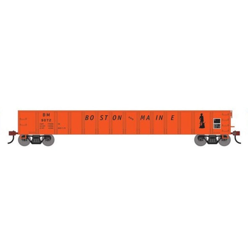 Athearn RTR 1869 HO Scale 52' Mill Gondola Boston & Maine B&M 9072