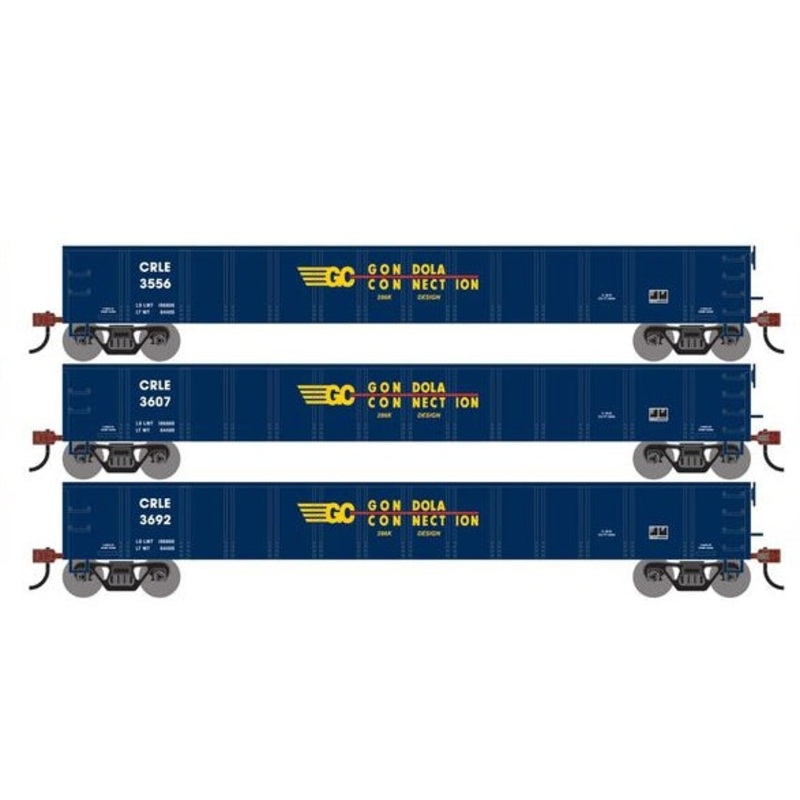 Athearn RTR 1873 HO Scale 52' Mill Gondola Gondola Connection CRLE 3-Pack