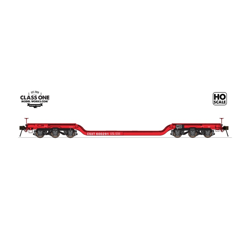 Class One Model Works HO Scale GSC Heavy Duty Flatcar CSXT (Choose Options)