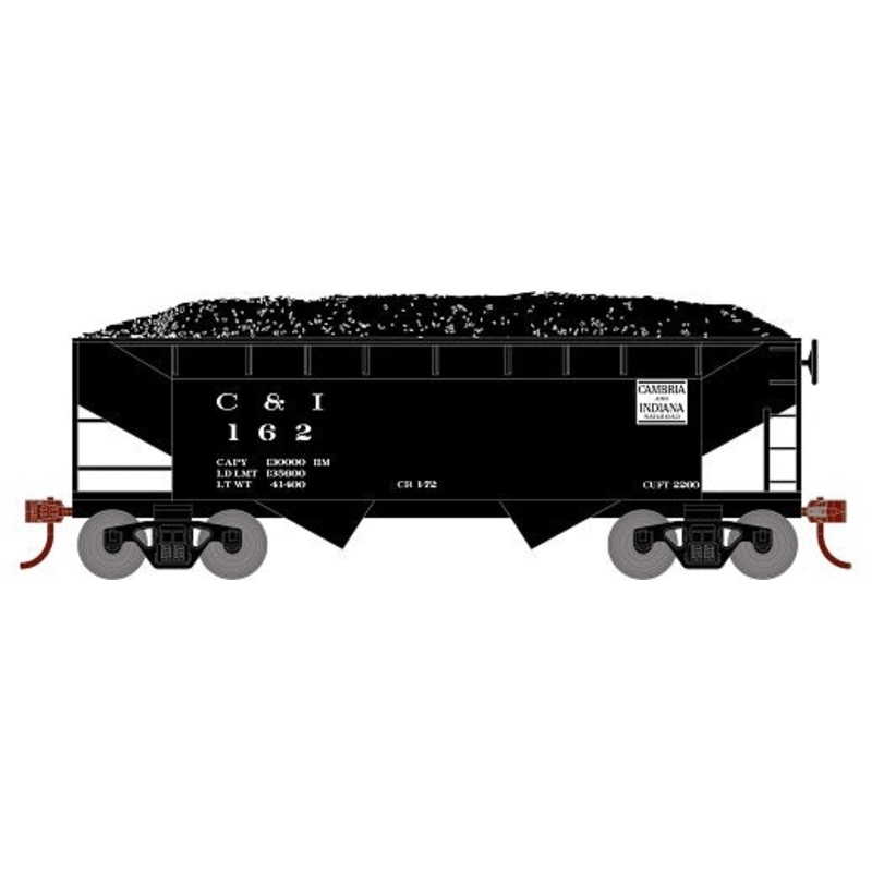Roundhouse 1282 HO Scale 34' Offset Open Hopper Cambria & Indiana C&I 162