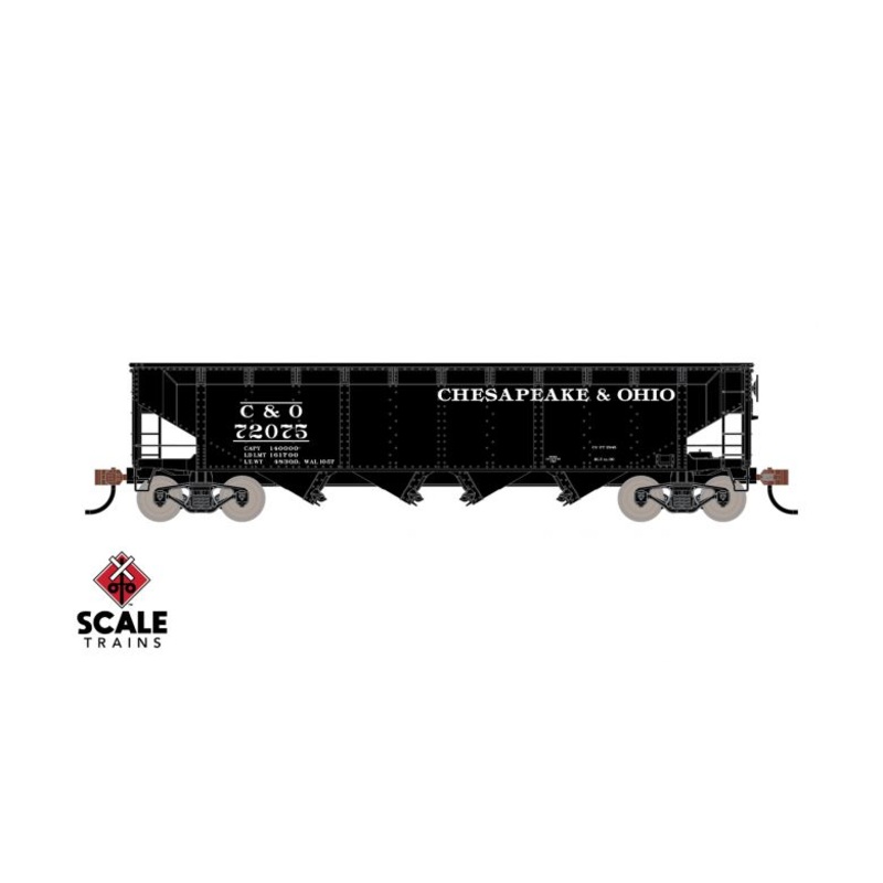 ScaleTrains Kit Classics 1207 70 Ton 4 Bay Open Hopper Chesapeake & Ohio C&O 72557
