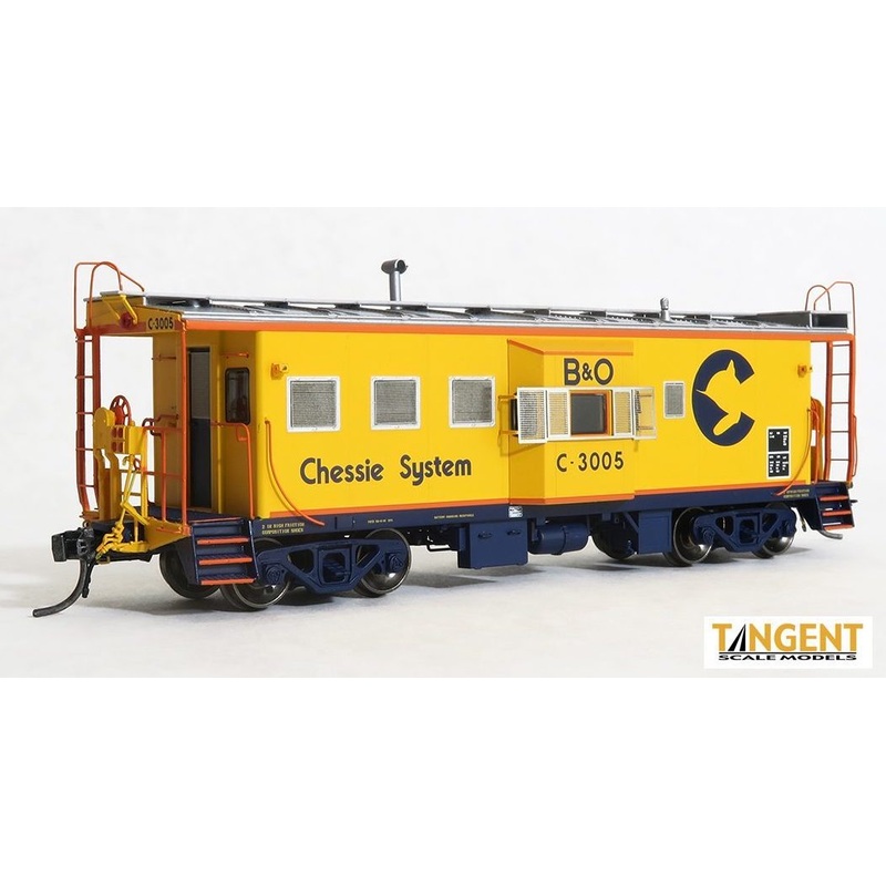 Tangent Scale Models 60018-01 HO Scale ICC B&O I-18 Caboose Chessie System Raceland Repaint 1981+ B&
