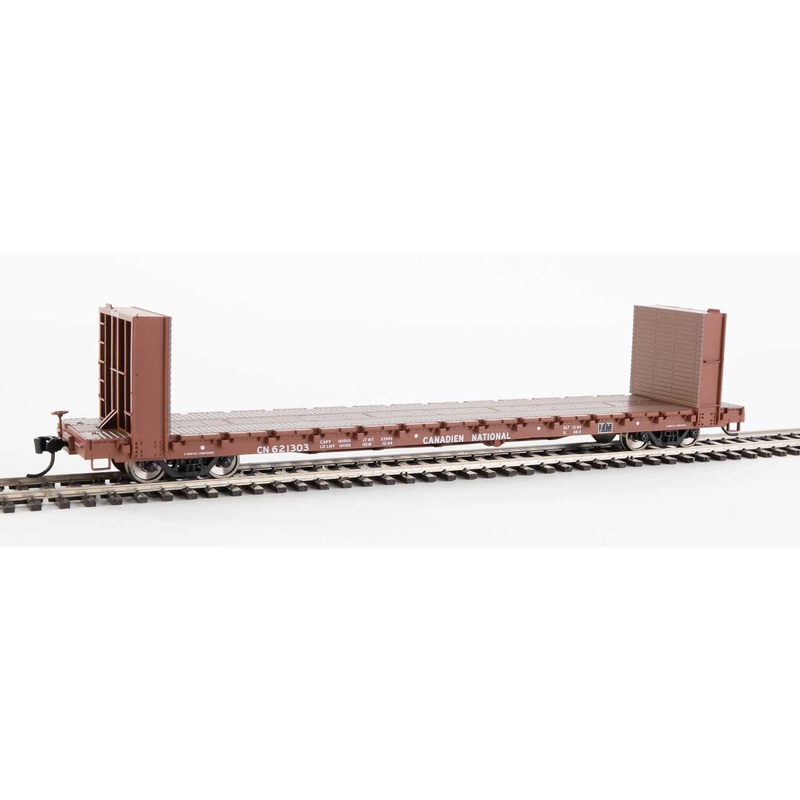 Walthers Mainline 910-5801 60' Pullman Bulkhead Flatcar Canadian National CN 621303