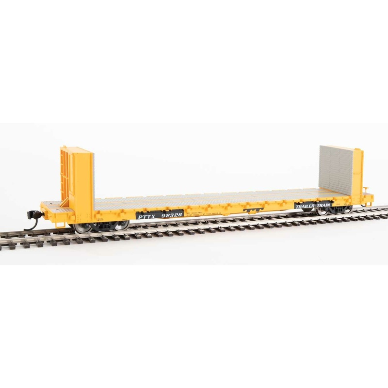 Walthers Mainline 910-5821 60' Pullman Bulkhead Flatcar Trailer Train PTTX 92328