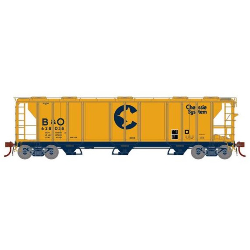 Athearn Genesis G73614 HO Scale PS-2 2893 Covered Hopper Chessie B&O 628038