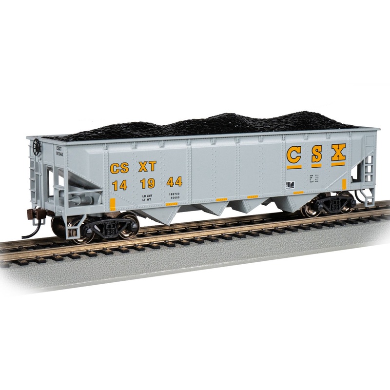 Bachmann 17615 HO Scale 40' 4 Bay Open Hopper with Coal Load CSXT