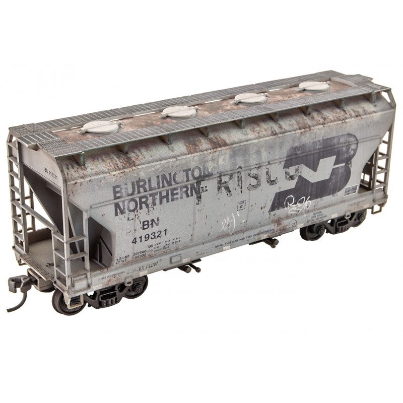 Micro-Trains 2200 001 HO Scale 2 Bay ACF Covered Hopper Kit (Weathered) Burlington Northern BN 41932