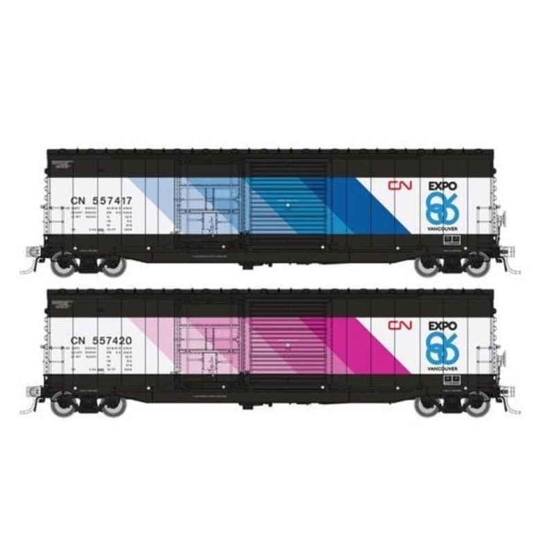 Rapido Trains 173004 HO Scale NSC 5304 Boxcar Expo 86 Canadian National CN 2 Pack