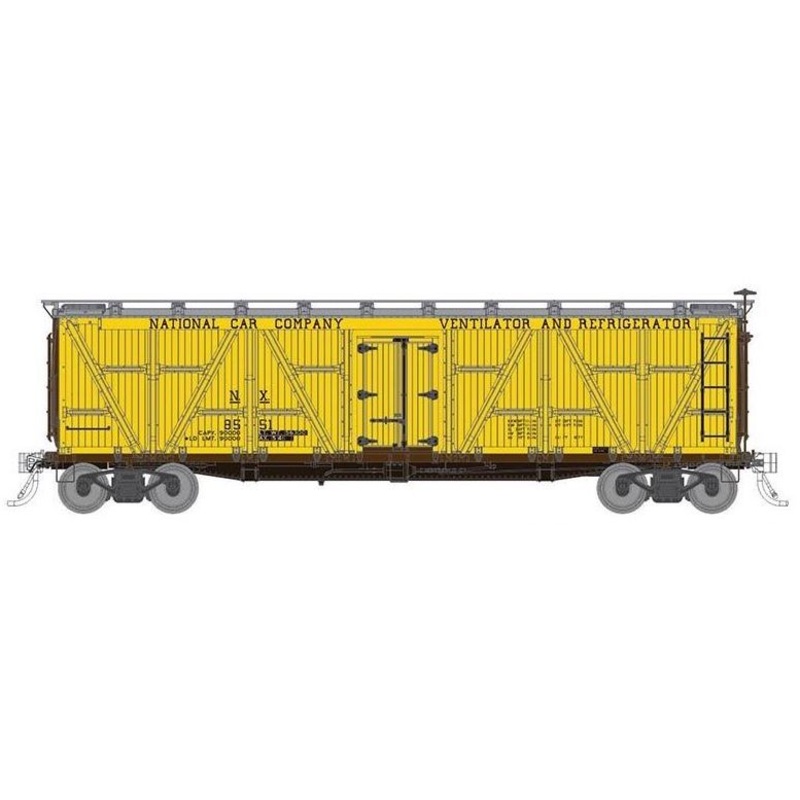 Rapido Trains 177204A HO Scale FGE R7 Reefer National Car Co. NX Single Car (# Varies)