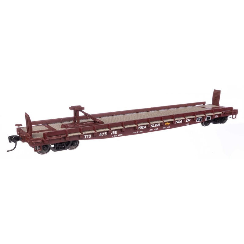 Walthers Mainline 910-50515 HO Scale 53' GSC Flatcar Trailer Train (Brown) TTX 475150