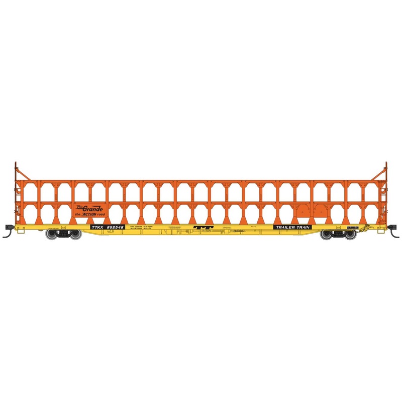Walthers Mainline 910-8207 HO Scale 89' Tri-Level Open Auto Rack Rio Grande Western TTKX 802765