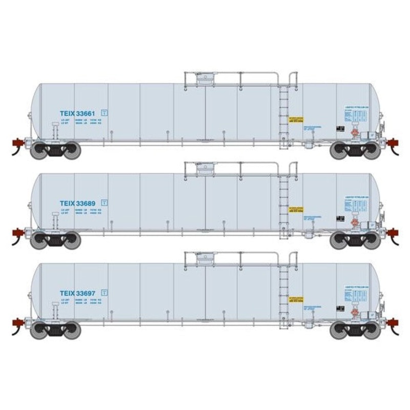 Athearn Genesis G1510 HO Scale 33K LPG Tank Car Transportation Equipment Inc TEIX 3-Pack
