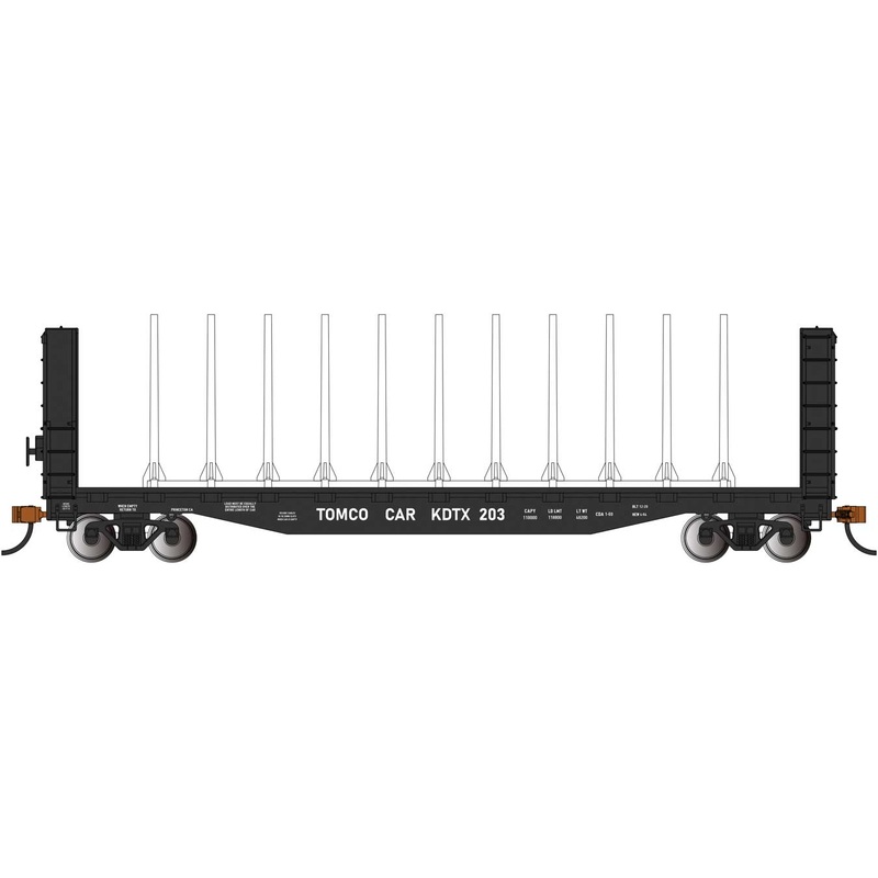 Bachmann 12908 HO Scale 52' Bulkhead Flatcar TOMCO CAR KDTX 203