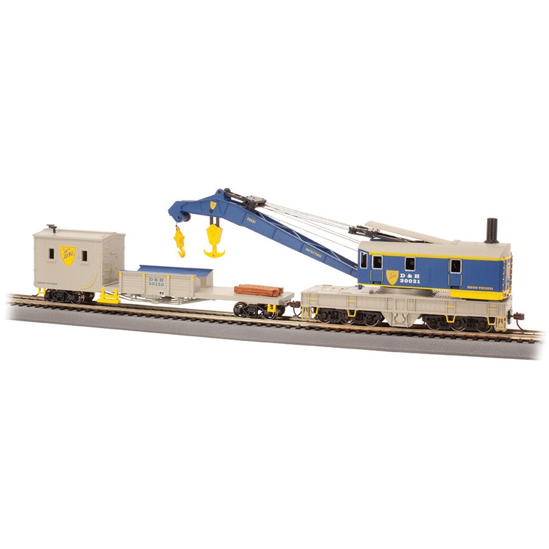 Bachmann 16103 HO Scale Crane Car with Boom Tender Delaware & Hudson D&H