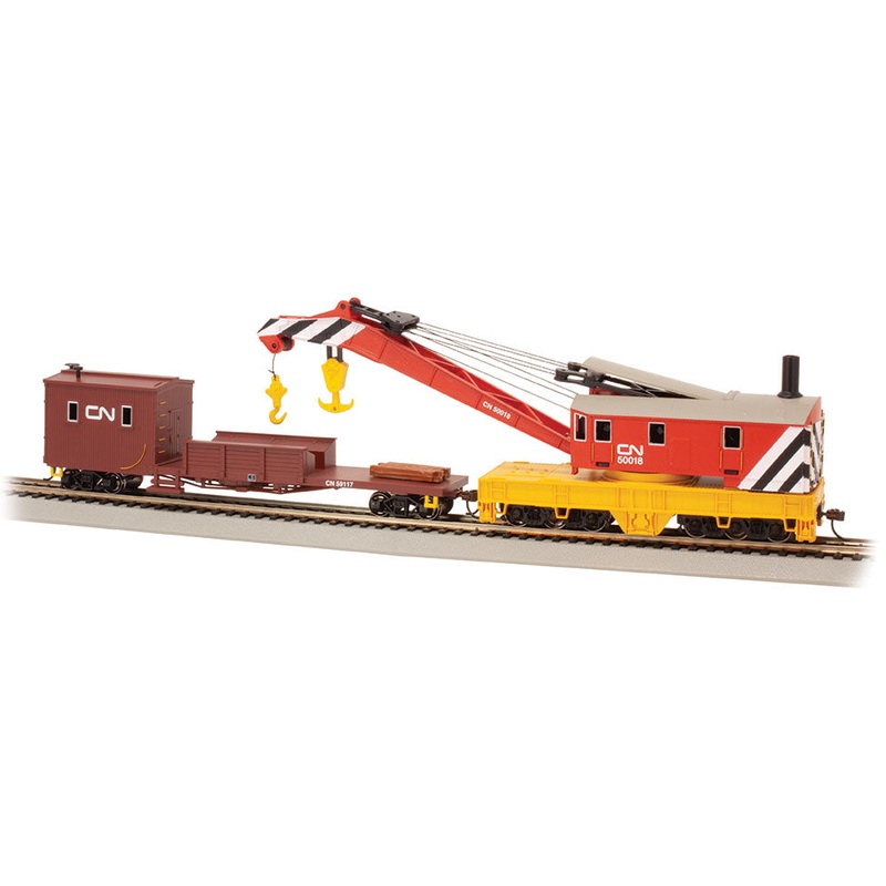 Bachmann 16104 HO Scale Crane Car with Boom Tender Canadian National CN