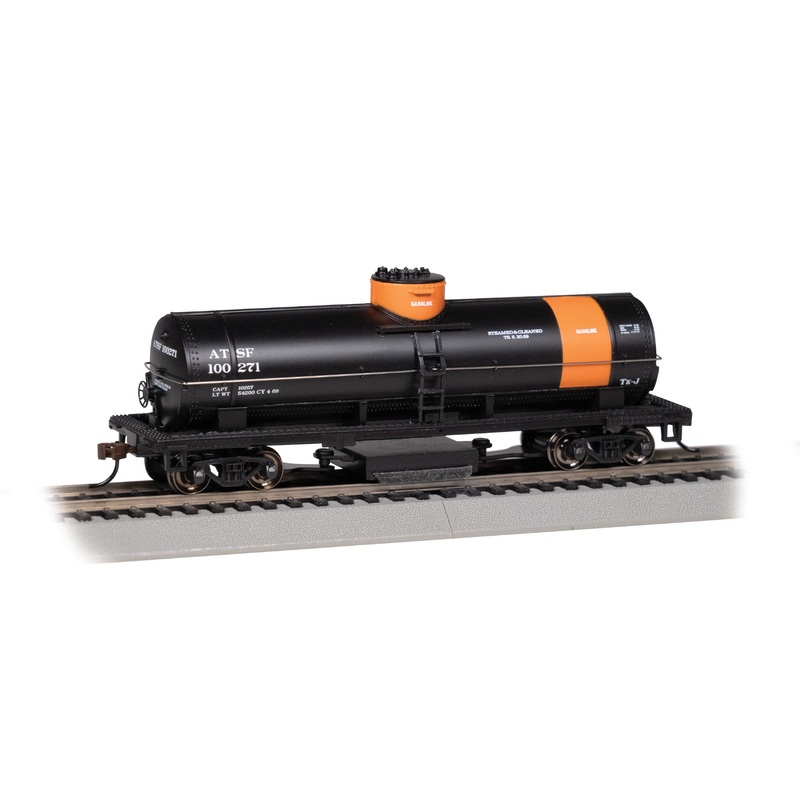 Bachmann 16308 HO Scale Track Cleaning Tank Car Santa Fe "Gasoline" ATSF 100271