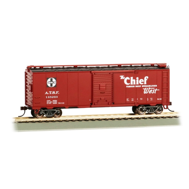 Bachmann 16507 HO Scale Boxcar Santa Fe "Chief / Map" Santa Fe ATSF 145263
