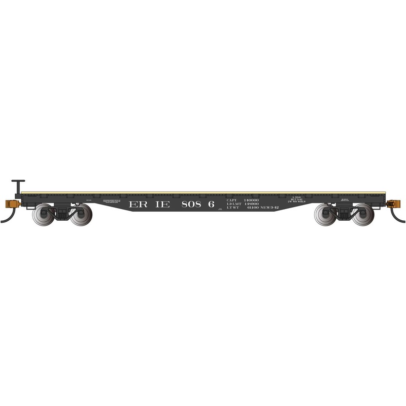 Bachmann 17307 HO Scale 52' Flatcar Erie 8086