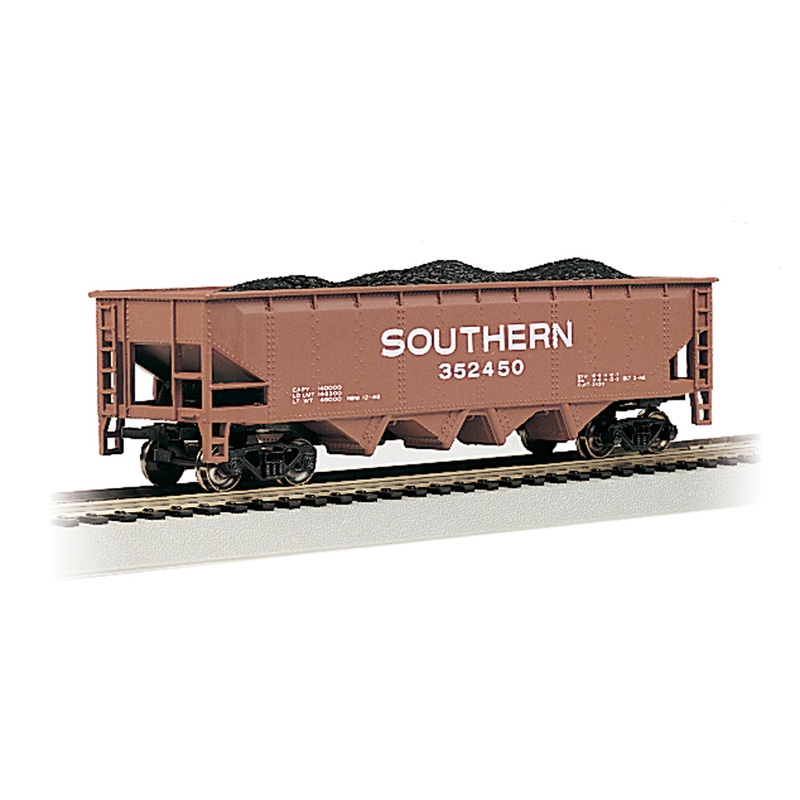 Bachmann 17604 HO Scale 40' 4 Bay Open Hopper with Coal Load Southern Railway