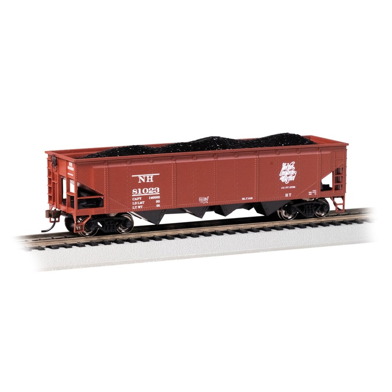 Bachmann 17624 HO Scale 40' 4 Bay Open Hopper with Coal Load New Haven NH 81023