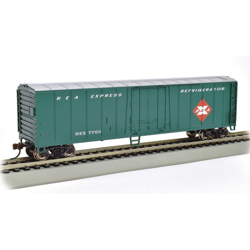 Bachmann 17909 HO Scale 50' Steel Reefer Railway Express Agency REA 7763