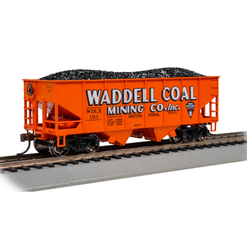 Bachmann 19515 HO Scale USRA 55 Ton Hopper Car with Coal Load Waddell Coal 101