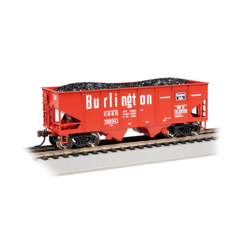 Bachmann 19518 HO Scale USRA 55 Ton Hopper Car with Coal Load Burlington CB&Q 189301