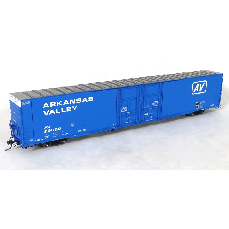 Home Shops HFB-001-002 HO Scale GSC 86' Double Plug Door Boxcar Arkansas Valley AV 29059